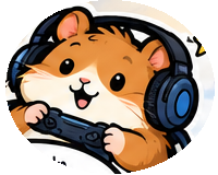 Gaming-Hamster mit Controller und Headset
